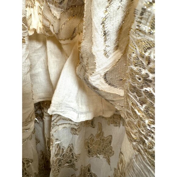 Me 2 Magic boho gold trim crochet embroidered maxi dress Goddess sz 2X - Picture 11 of 11